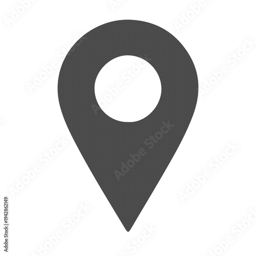 Map location pin navigation icon on transparent png background
