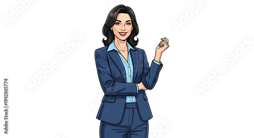 Businesswoman illustration on a white background