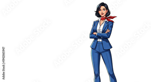 Businesswoman illustration on a white background