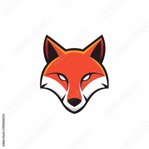 A cute cartoon vector illustration of a funny red fox character with orange fur and a bushy tail, isolated on white as a wild animal drawing for nature and forest wildlife design
