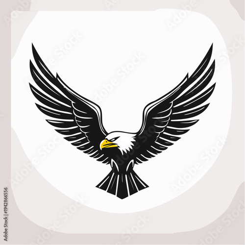 Majestic Eagle with Wings Spread Wide in Symbol of Freedom and Power, a Fierce Predator of the Skies