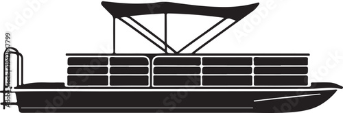 pontoon boat silhouette