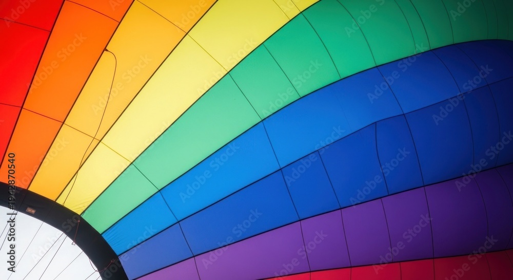 Obraz premium Vibrant rainbow patterned design multicolored arcs and lines for creative concepts