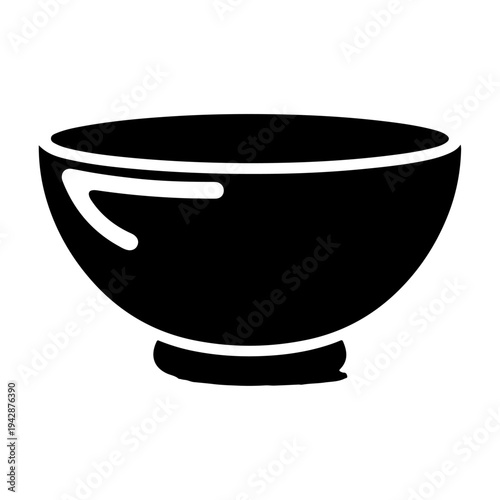 

An empty ceramic clay bowl or cooking pot container isolated on a white background for kitchen food or retro magic cauldron illustration