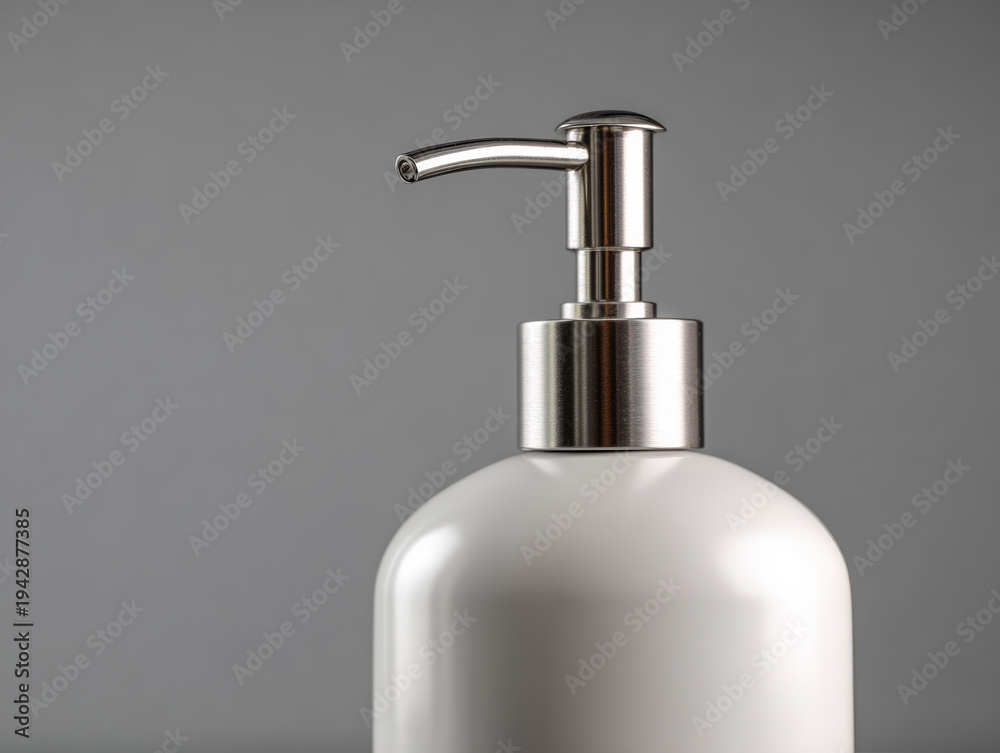 Fototapeta premium Soap Dispenser on Gray Background