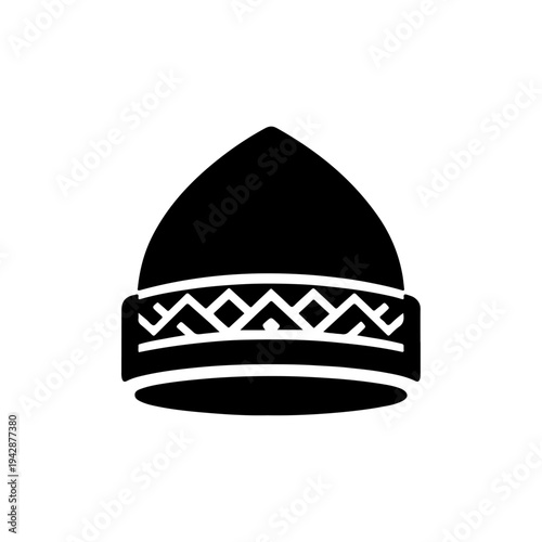 Malay Songkok – Single Fill Vector Silhouette