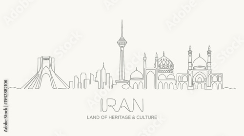 Iran Provinces Outline Map Illustration