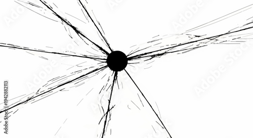 Abstract radial lines emanating from a dark central point on a white background, suggesting energy or connection.