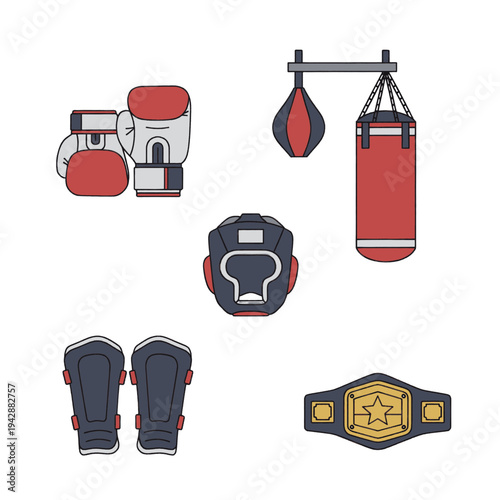 Mixed Martial Arts MMA Fighting Equipment Gear.