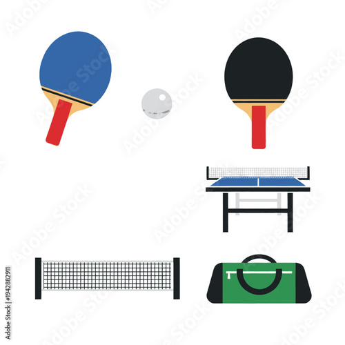 Table Tennis Paddles Ball Net Bag Equipment.