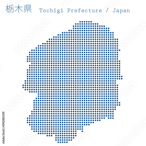 イラスト素材：日本地図　栃木県ベクターイラストマップ