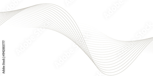 Abstract Golden Wave Pattern of Thin Curved Lines