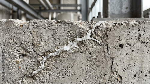 Bio-concrete self-healing wall detail