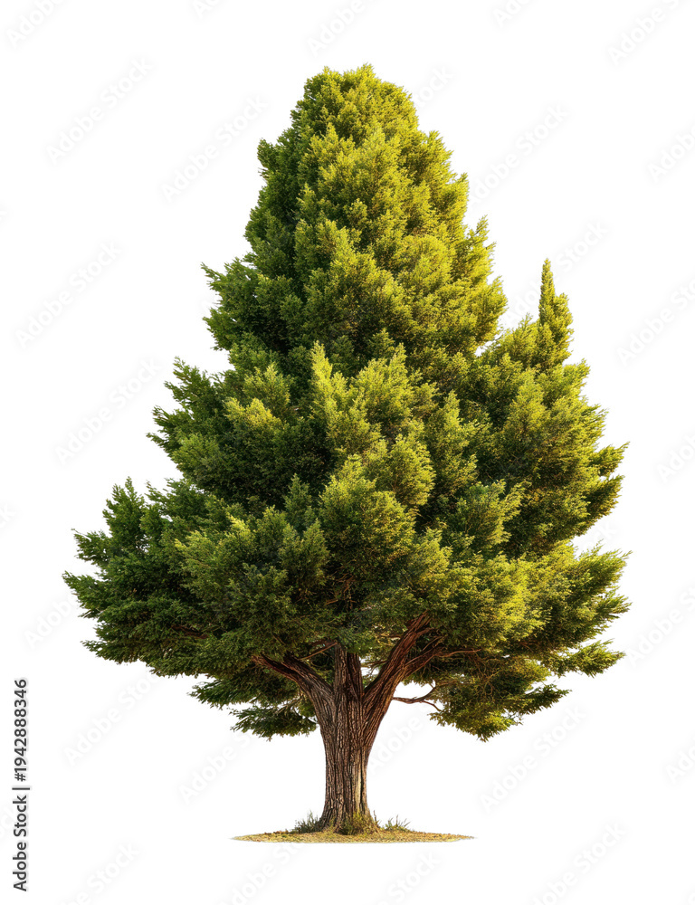 Fototapeta premium PNG Lush evergreen tree illustration.