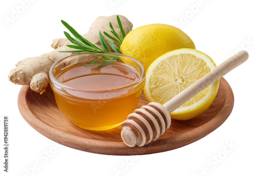 Wallpaper Mural Honey Lemon Ginger Wellness Still Life Arrangement png design element with transparency Torontodigital.ca