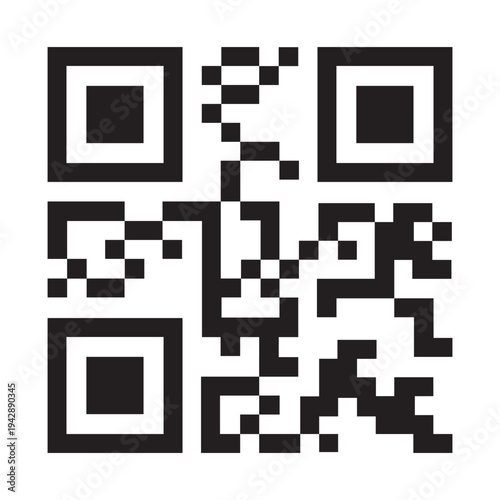 QR code icon isolated on transparent background.