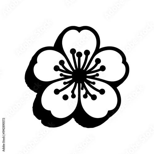 Armenian Remembrance Forget-Me-Not Icon – Vector Silhouette of Memorial Flower

