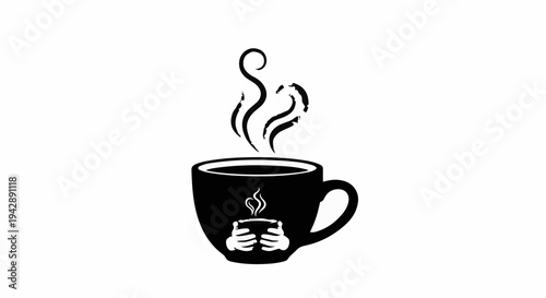 Cozy hands cradling a steaming mug of hot beverage, evoking warmth and comfort.