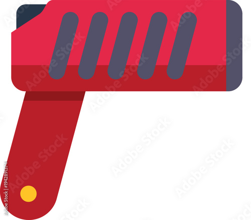 Red digital infrared thermometer illustrating health monitoring and fever detection