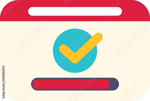 Browser window displaying a loading bar reaching completion with a successful check mark icon