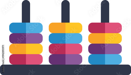 Colorful abacus toy for children learning basic math skills and early education