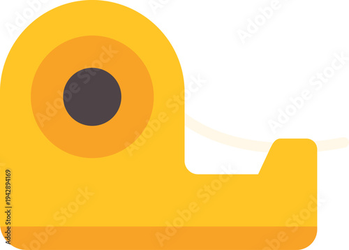 Yellow tape dispenser icon representing office essential supplies