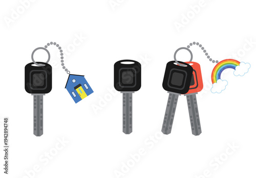Illustration of a Set of House Keys