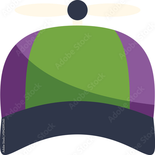 Cartoon propeller hat representing childhood, fun, and imagination