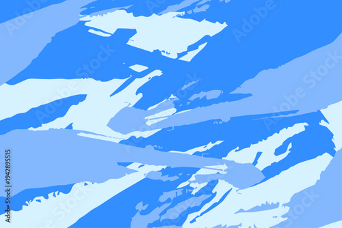 青　ペンキ　スプラッシュが広がるポップな抽象アート背景デザイン