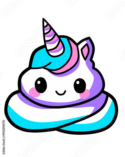 Poop unicornio colores.