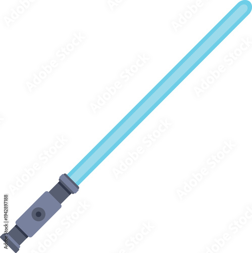 Blue laser sword weapon glowing light technology concept