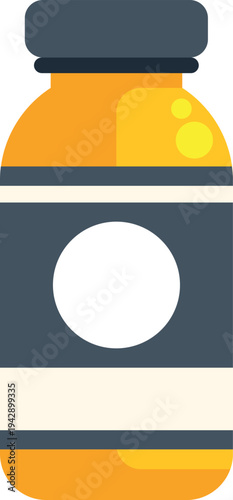 Medicine bottle containing pills or liquid for healthcare and pharmacy themes