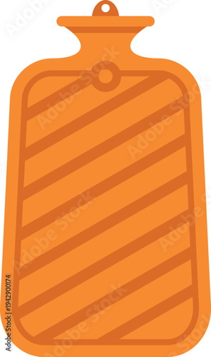 Orange rubber hot water bottle offering comforting heat therapy for aches and pains