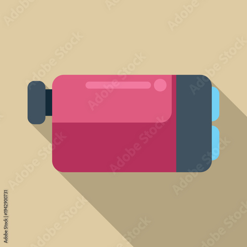 Red video camera icon representing filmmaking, recording, and multimedia content creation