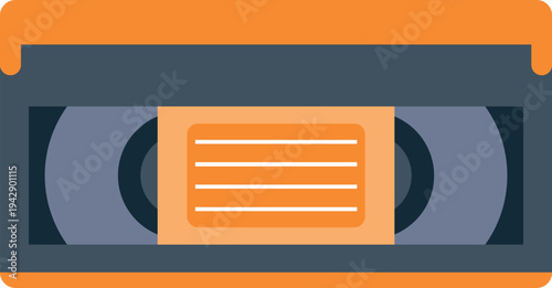 Vhs video cassette representing vintage analog media and nostalgic entertainment