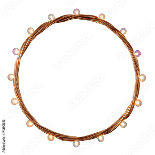 Wallpaper Mural Decorative String Lights Circular Arrangement Design Torontodigital.ca