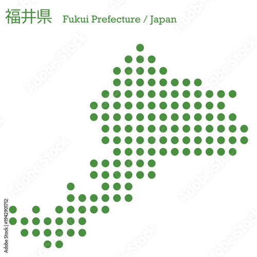 イラスト素材：日本地図　福井県ベクターイラストマップ