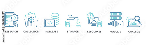 Big data banner web icon vector illustration concept