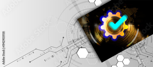 Technology image concept circuit board connection network communication