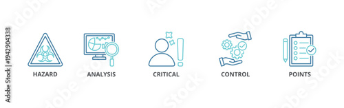 HACCP banner web icon vector illustration concept