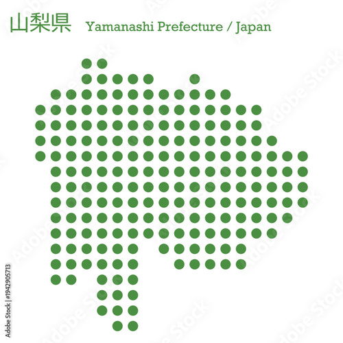 イラスト素材：日本地図　山梨県ベクターイラストマップ