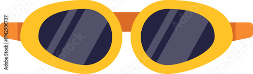 Modern yellow swimming goggles with dark lenses designed for swimming and water activities