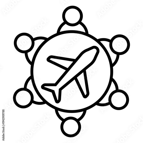 Aircraft icon vector. Plane train Illustration sign. Craft symbol. Airplane logo. 