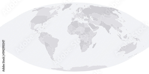 Customizable Interrupted Standard (Land) Map - Goode Homolosine