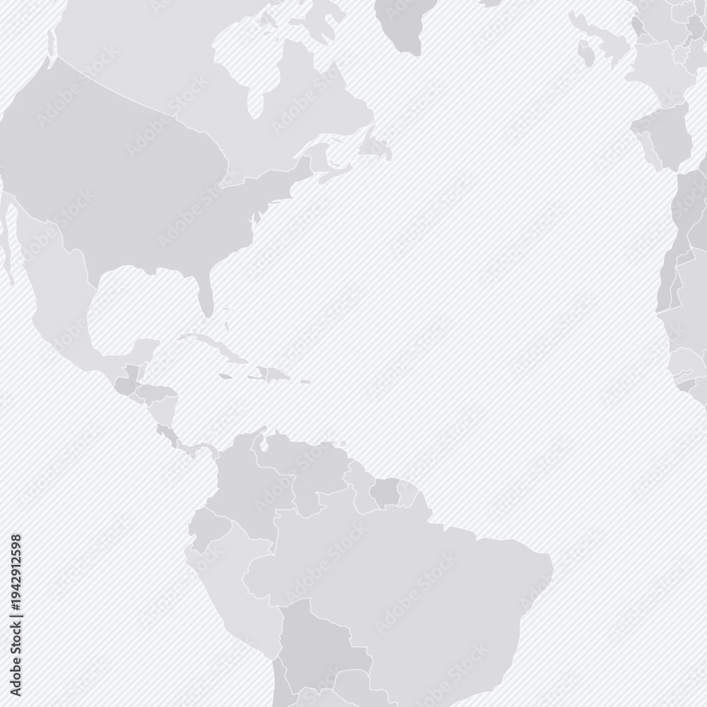 Fototapeta premium Customizable South America Wireframe Map - Azimuthal Equal-Area