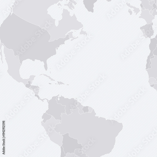Customizable South America Wireframe Map - Azimuthal Equal-Area