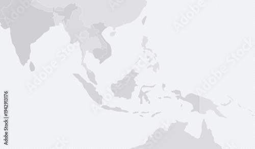 Customizable Southeast Asia Wireframe Map - Mercator Projection