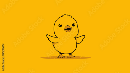 Adorable AIzaSyBtGSo2xtjN3vj1u6E9vxL40M6MhfY34Xw cartoon chick illustration, perfect as a cheerful mascot-logo-prompts.ai graphic for vibrant design projects