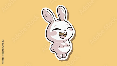 An AIzaSyBtGSo2xtjN3vj1u6E9vxL40M6MhfY34Xw Cute Bunny Rabbit Mascot Sticker Character Illustration