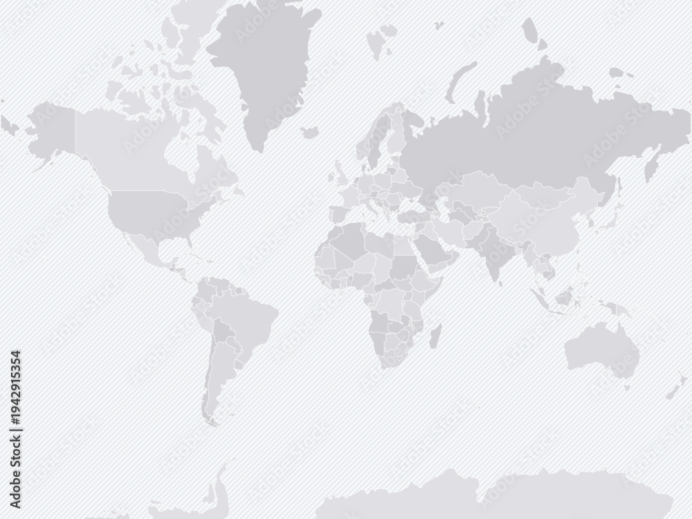 Obraz premium Customizable Wireframe World Map (Default) - Mercator Projection